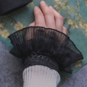 Accordion Pleated Sheer Cuffs